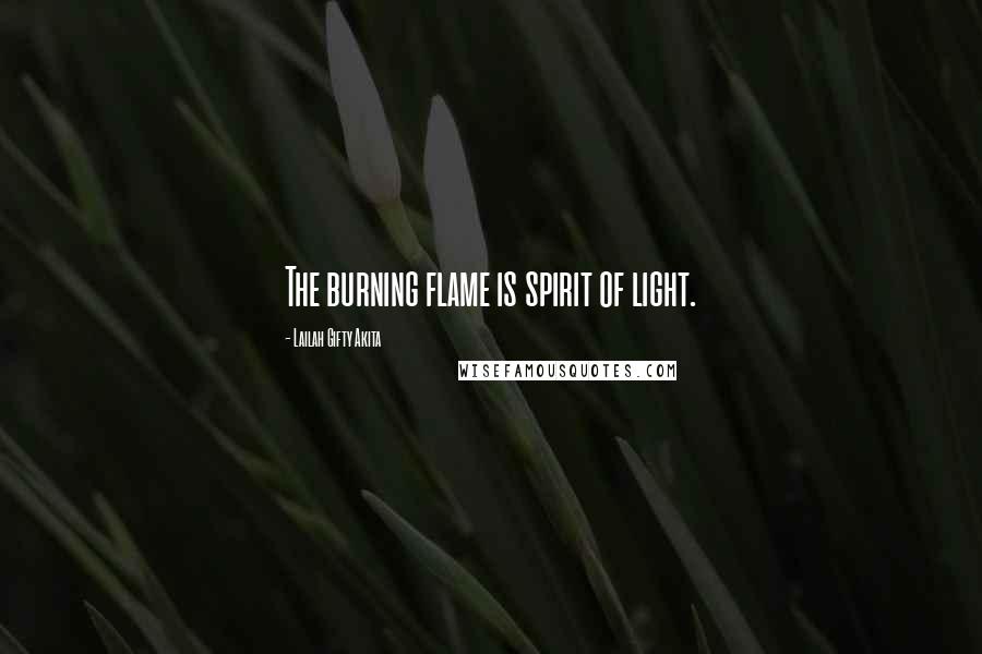 Lailah Gifty Akita Quotes: The burning flame is spirit of light.