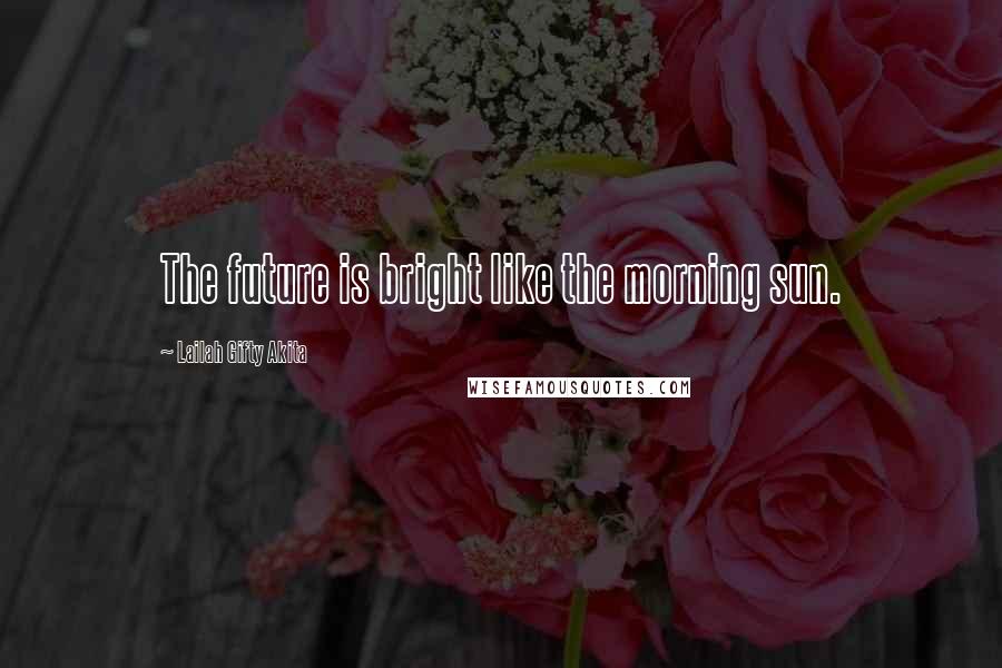 Lailah Gifty Akita Quotes: The future is bright like the morning sun.