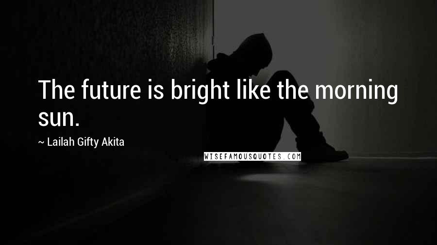 Lailah Gifty Akita Quotes: The future is bright like the morning sun.