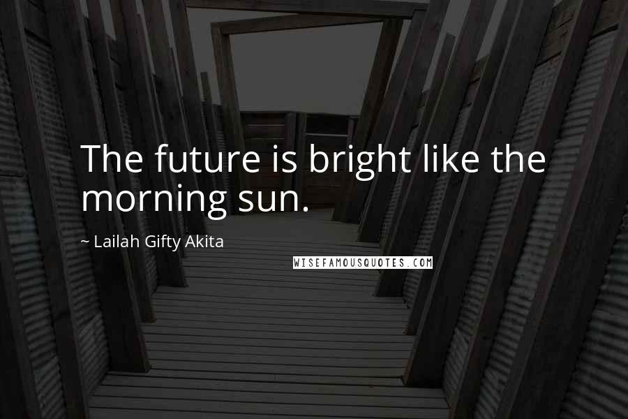 Lailah Gifty Akita Quotes: The future is bright like the morning sun.