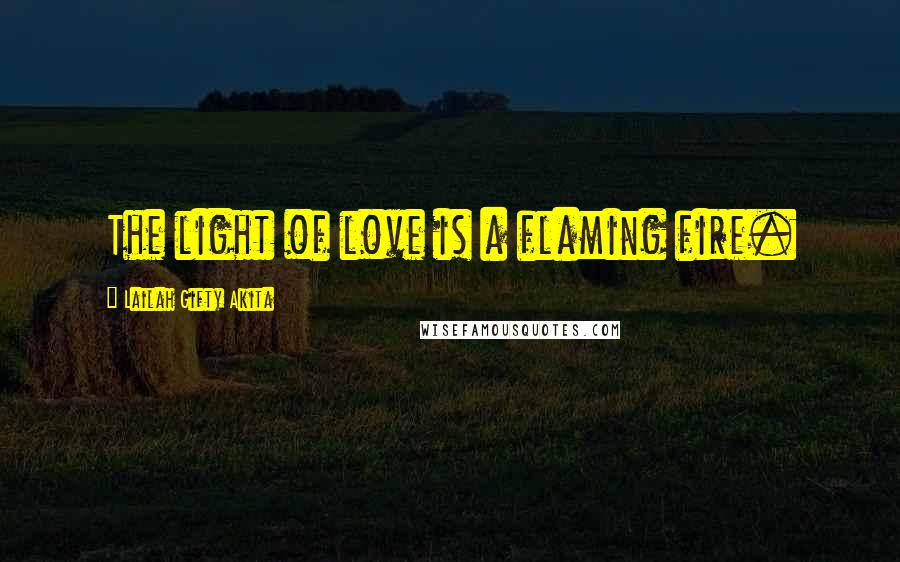 Lailah Gifty Akita Quotes: The light of love is a flaming fire.