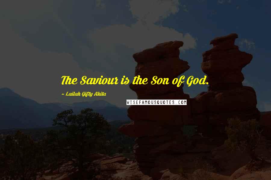 Lailah Gifty Akita Quotes: The Saviour is the Son of God.