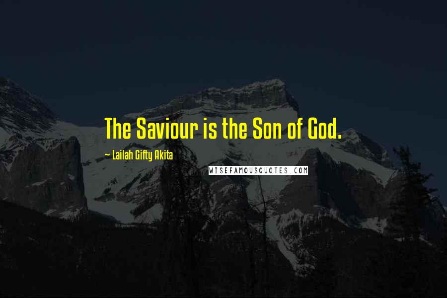 Lailah Gifty Akita Quotes: The Saviour is the Son of God.