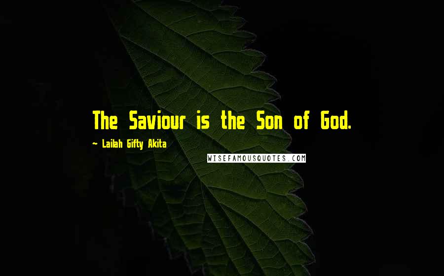 Lailah Gifty Akita Quotes: The Saviour is the Son of God.