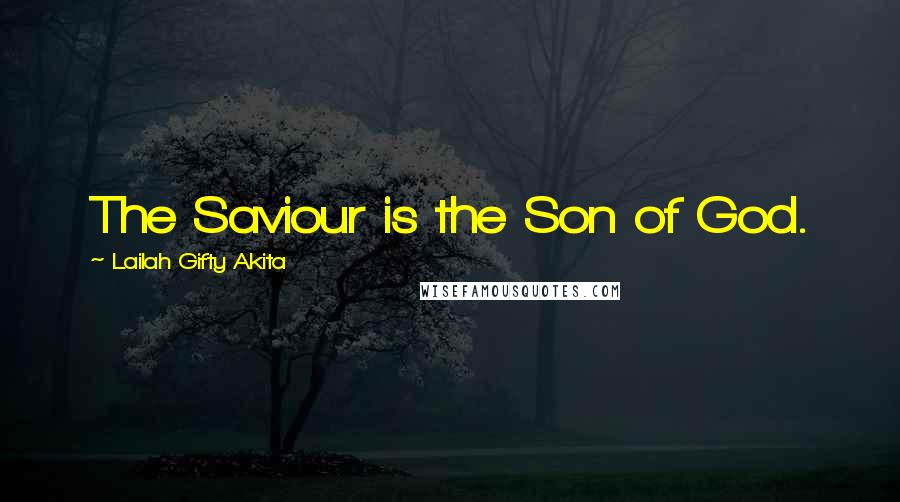 Lailah Gifty Akita Quotes: The Saviour is the Son of God.