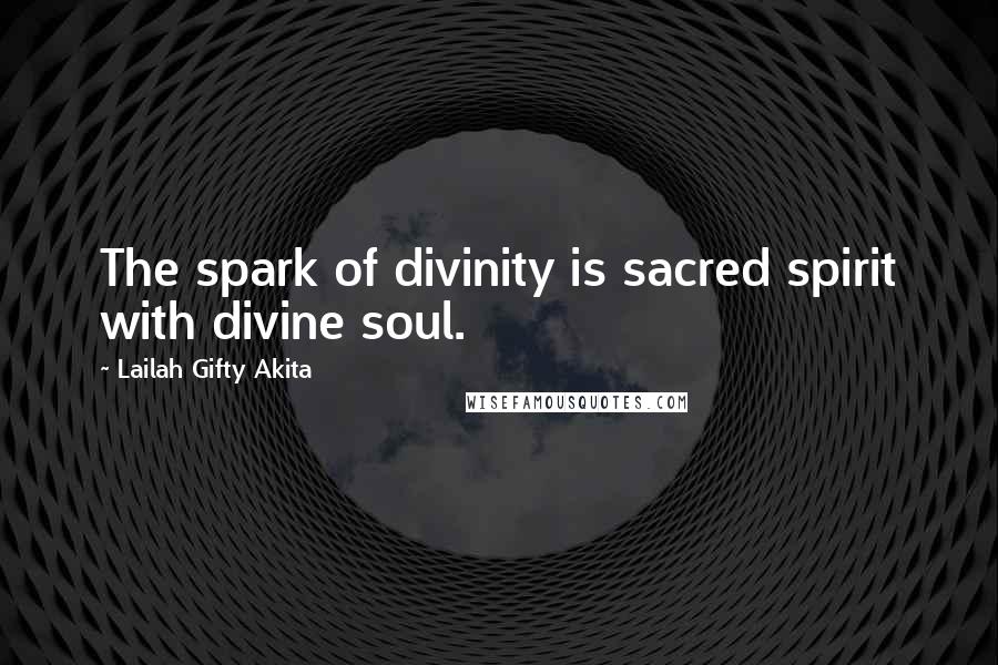 Lailah Gifty Akita Quotes: The spark of divinity is sacred spirit with divine soul.