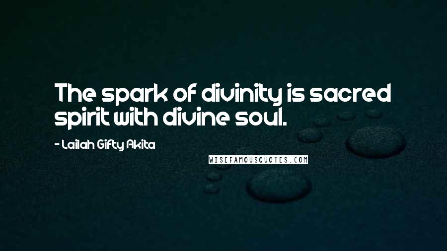 Lailah Gifty Akita Quotes: The spark of divinity is sacred spirit with divine soul.