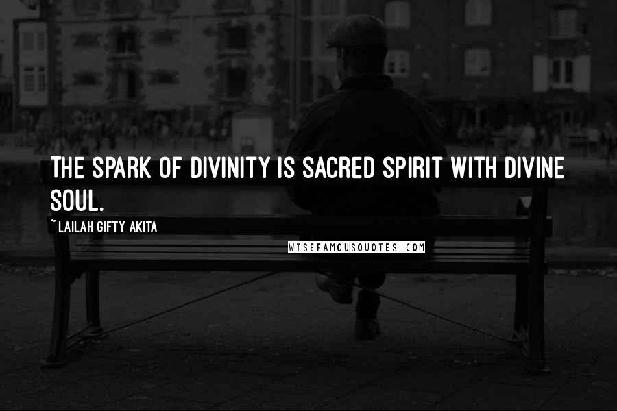 Lailah Gifty Akita Quotes: The spark of divinity is sacred spirit with divine soul.