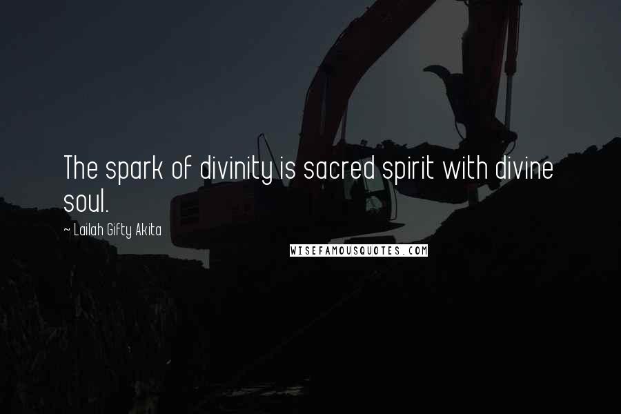 Lailah Gifty Akita Quotes: The spark of divinity is sacred spirit with divine soul.