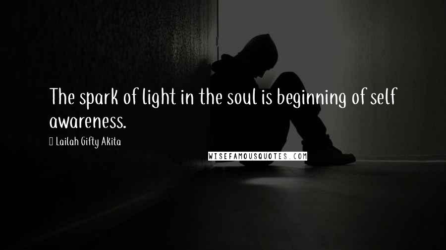 Lailah Gifty Akita Quotes: The spark of light in the soul is beginning of self awareness.