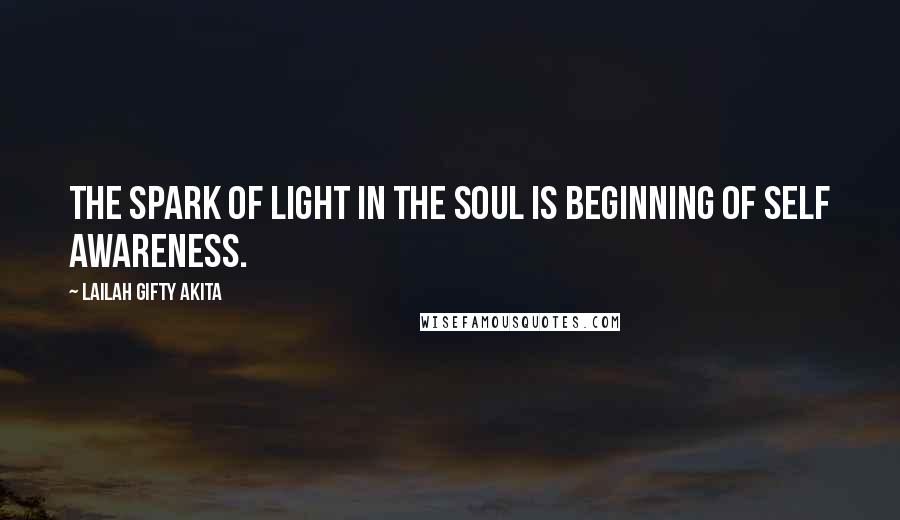 Lailah Gifty Akita Quotes: The spark of light in the soul is beginning of self awareness.