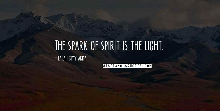 Lailah Gifty Akita Quotes: The spark of spirit is the light.