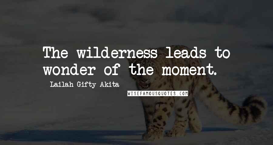 Lailah Gifty Akita Quotes: The wilderness leads to wonder of the moment.