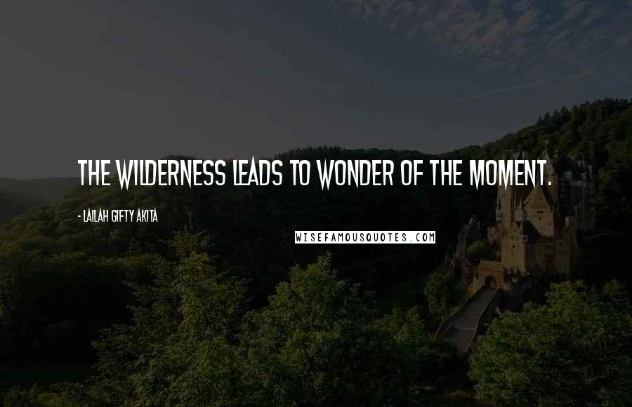 Lailah Gifty Akita Quotes: The wilderness leads to wonder of the moment.