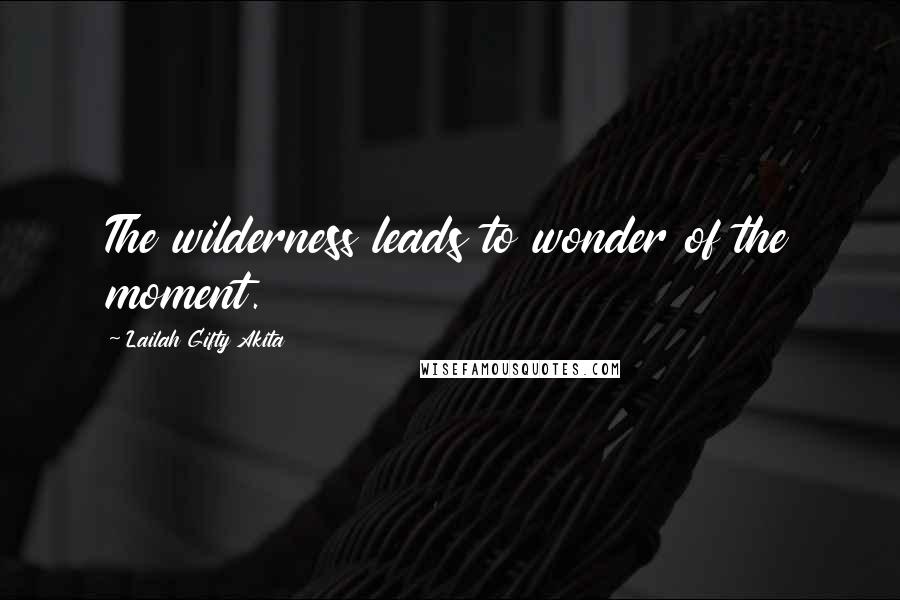 Lailah Gifty Akita Quotes: The wilderness leads to wonder of the moment.