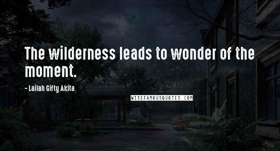 Lailah Gifty Akita Quotes: The wilderness leads to wonder of the moment.