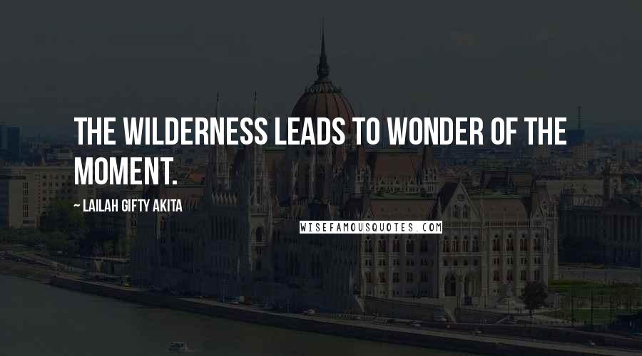 Lailah Gifty Akita Quotes: The wilderness leads to wonder of the moment.