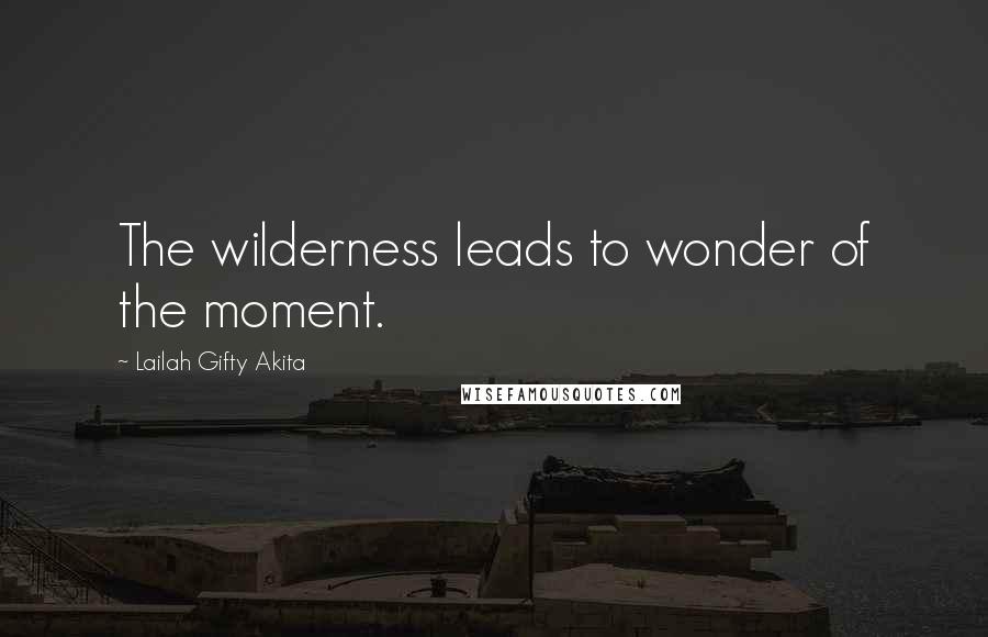 Lailah Gifty Akita Quotes: The wilderness leads to wonder of the moment.