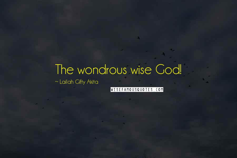 Lailah Gifty Akita Quotes: The wondrous wise God!