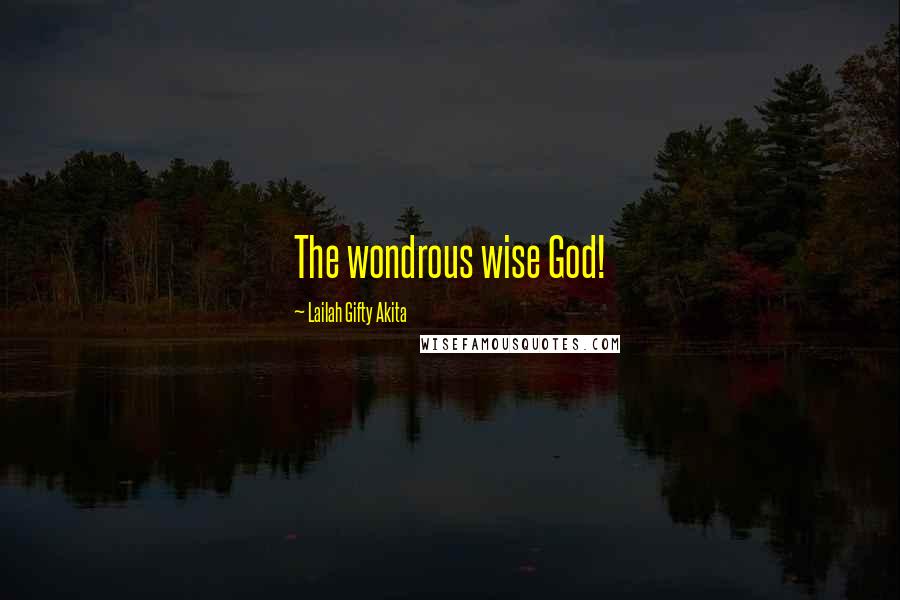 Lailah Gifty Akita Quotes: The wondrous wise God!