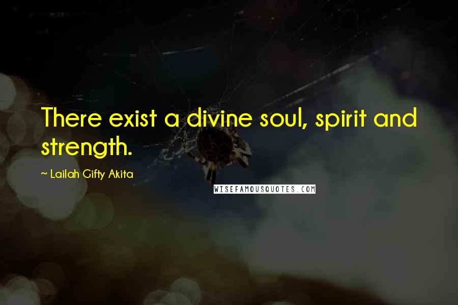 Lailah Gifty Akita Quotes: There exist a divine soul, spirit and strength.