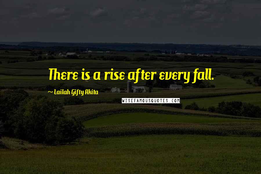Lailah Gifty Akita Quotes: There is a rise after every fall.