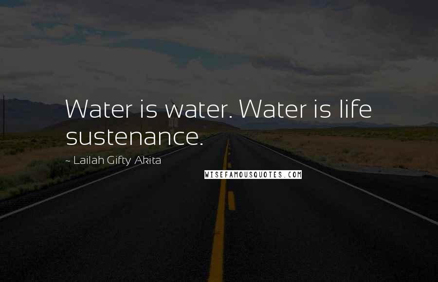 Lailah Gifty Akita Quotes: Water is water. Water is life sustenance.