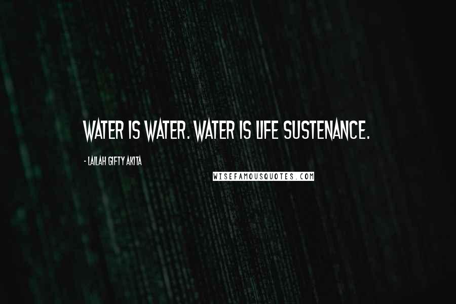 Lailah Gifty Akita Quotes: Water is water. Water is life sustenance.