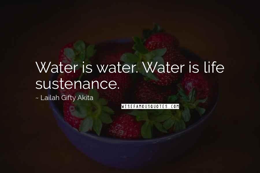 Lailah Gifty Akita Quotes: Water is water. Water is life sustenance.