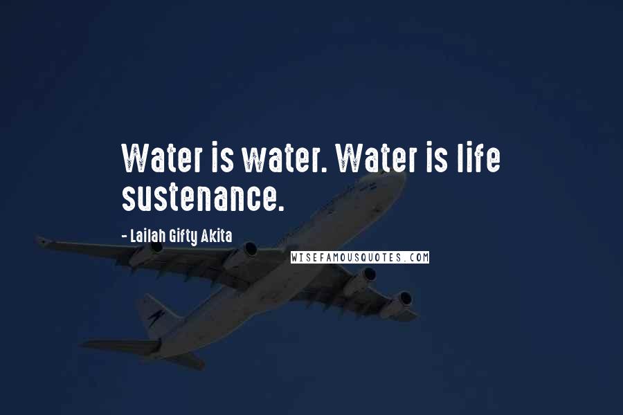 Lailah Gifty Akita Quotes: Water is water. Water is life sustenance.