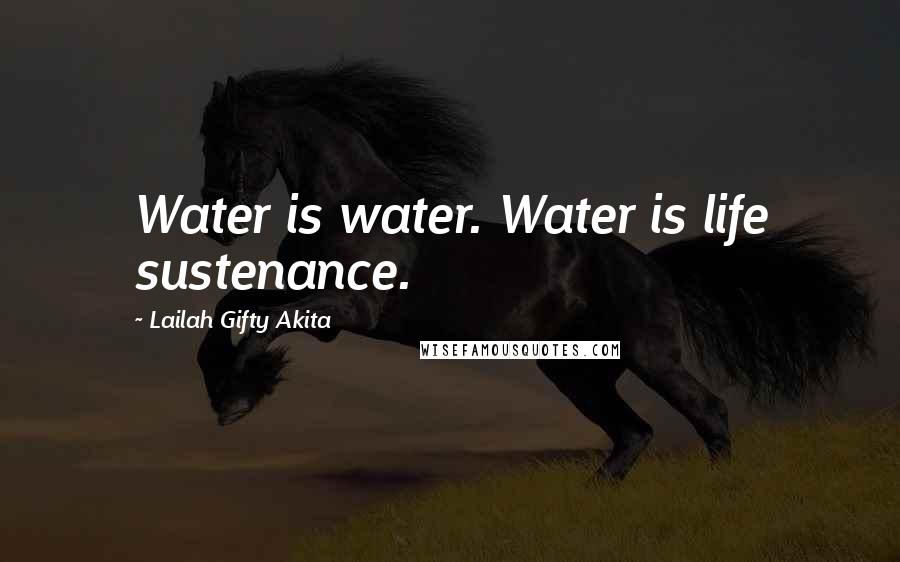 Lailah Gifty Akita Quotes: Water is water. Water is life sustenance.