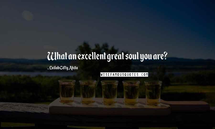 Lailah Gifty Akita Quotes: What an excellent great soul you are?