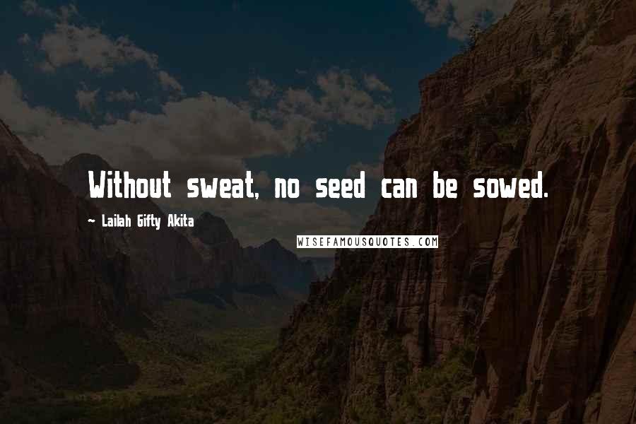 Lailah Gifty Akita Quotes: Without sweat, no seed can be sowed.