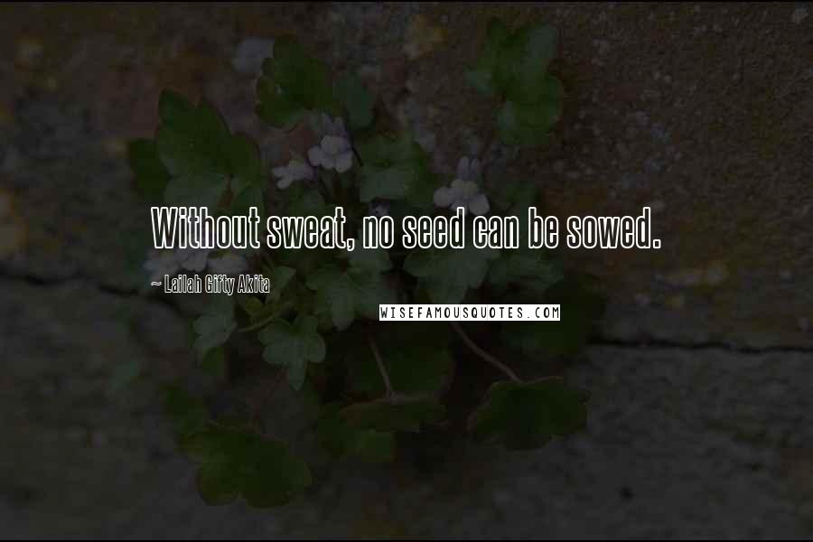 Lailah Gifty Akita Quotes: Without sweat, no seed can be sowed.