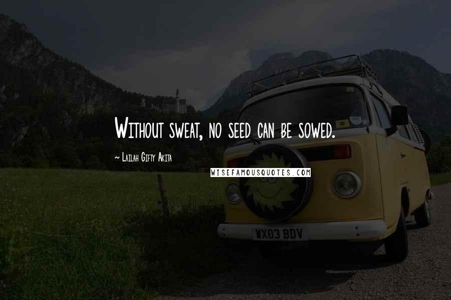Lailah Gifty Akita Quotes: Without sweat, no seed can be sowed.