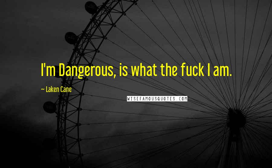 Laken Cane Quotes: I'm Dangerous, is what the fuck I am.