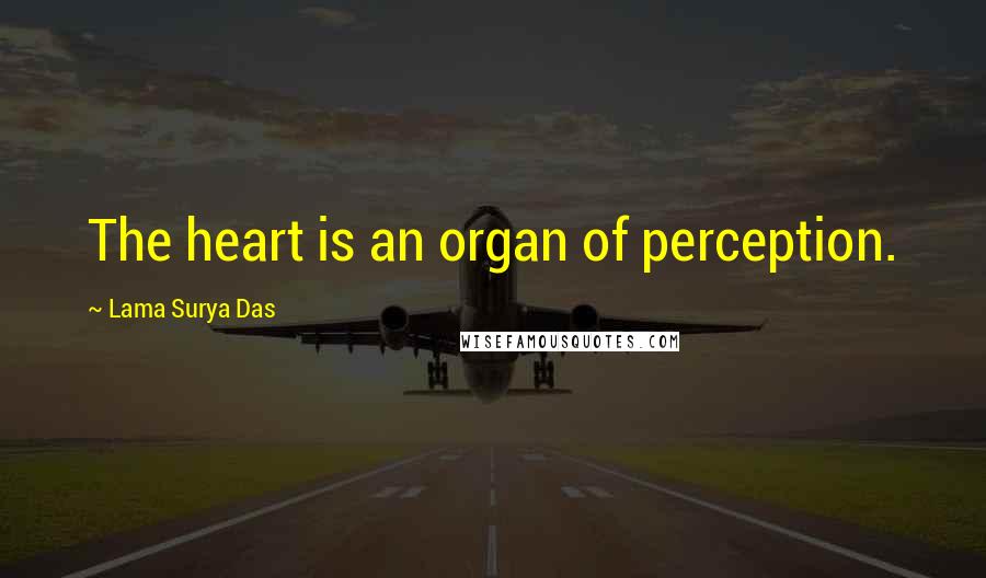 Lama Surya Das Quotes: The heart is an organ of perception.