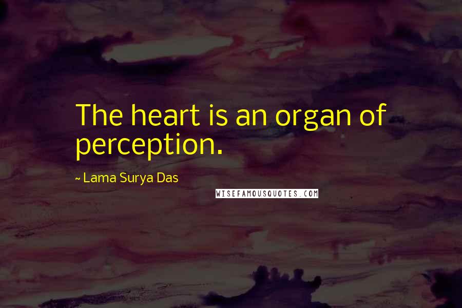 Lama Surya Das Quotes: The heart is an organ of perception.