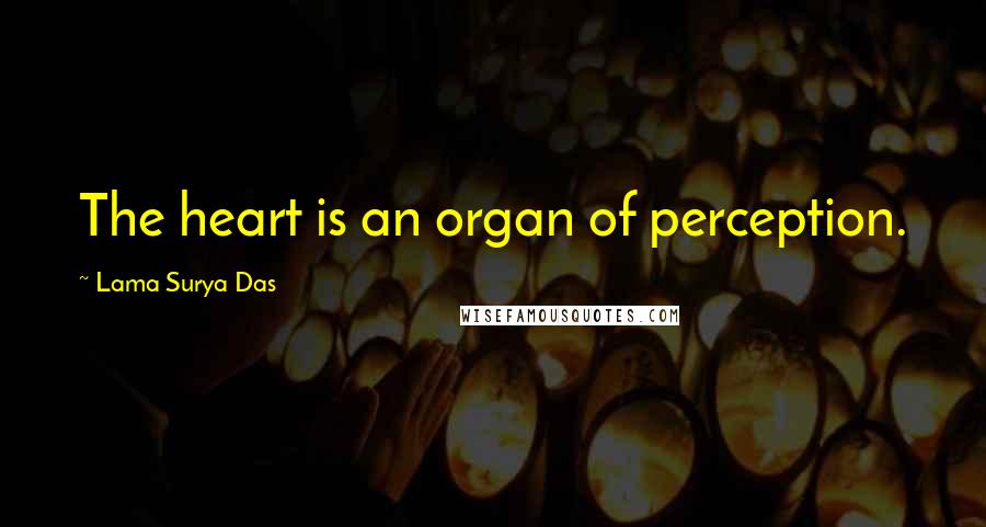 Lama Surya Das Quotes: The heart is an organ of perception.