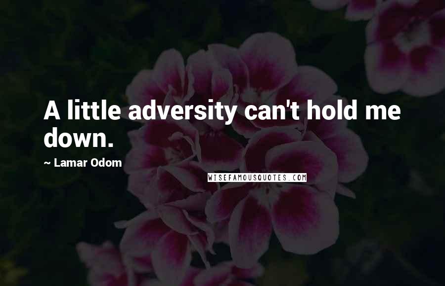 Lamar Odom Quotes: A little adversity can't hold me down.