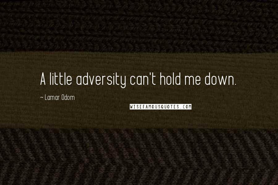 Lamar Odom Quotes: A little adversity can't hold me down.