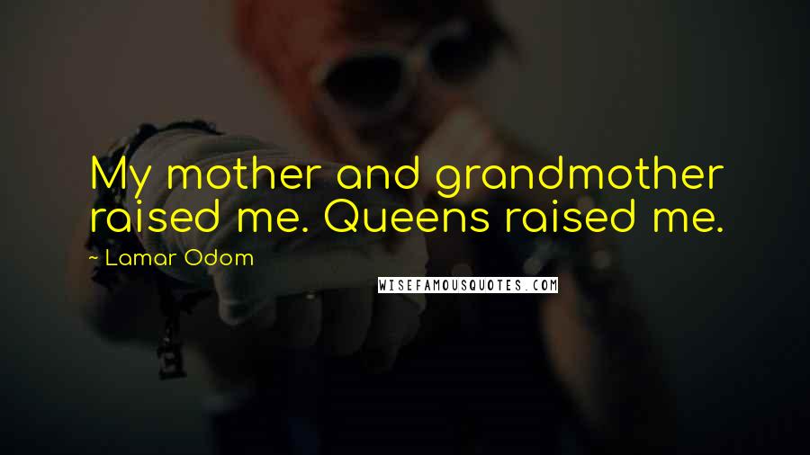 Lamar Odom Quotes: My mother and grandmother raised me. Queens raised me.