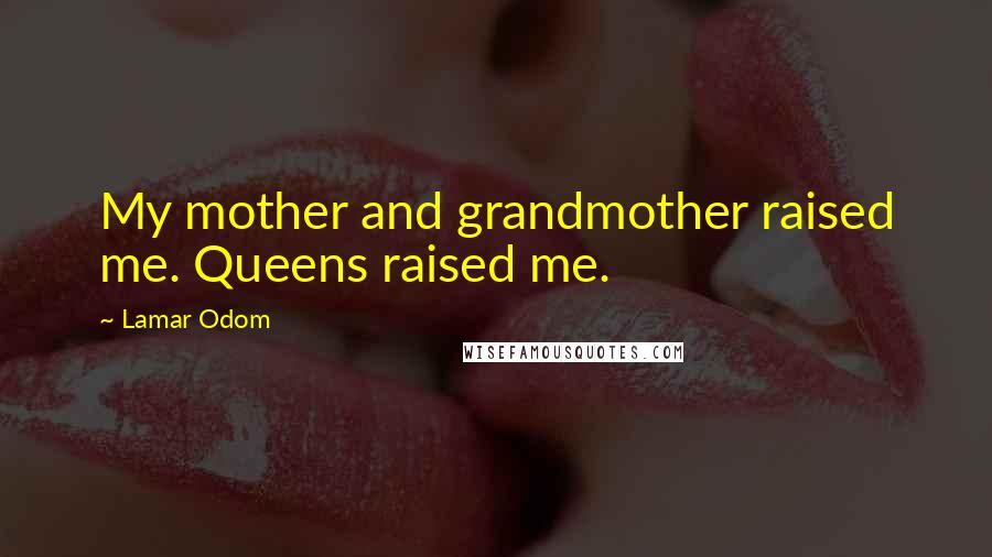 Lamar Odom Quotes: My mother and grandmother raised me. Queens raised me.