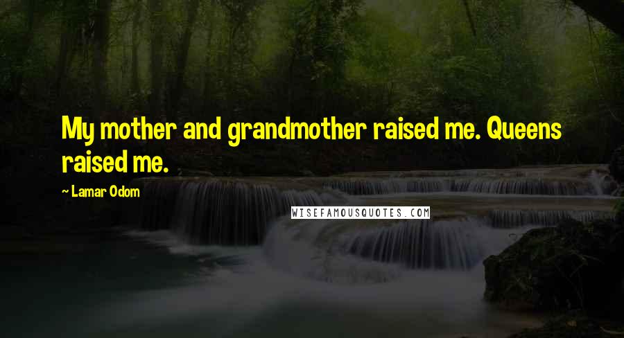 Lamar Odom Quotes: My mother and grandmother raised me. Queens raised me.