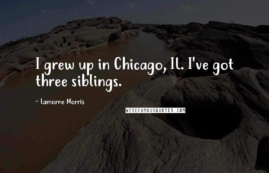 Lamorne Morris Quotes: I grew up in Chicago, IL. I've got three siblings.