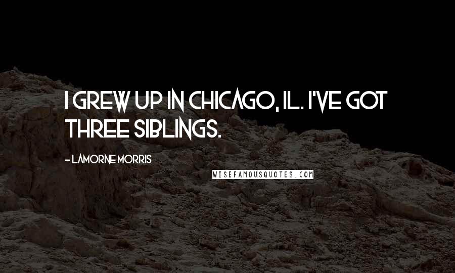 Lamorne Morris Quotes: I grew up in Chicago, IL. I've got three siblings.