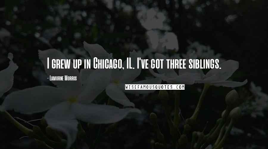 Lamorne Morris Quotes: I grew up in Chicago, IL. I've got three siblings.