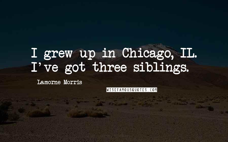 Lamorne Morris Quotes: I grew up in Chicago, IL. I've got three siblings.