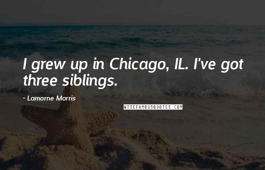 Lamorne Morris Quotes: I grew up in Chicago, IL. I've got three siblings.