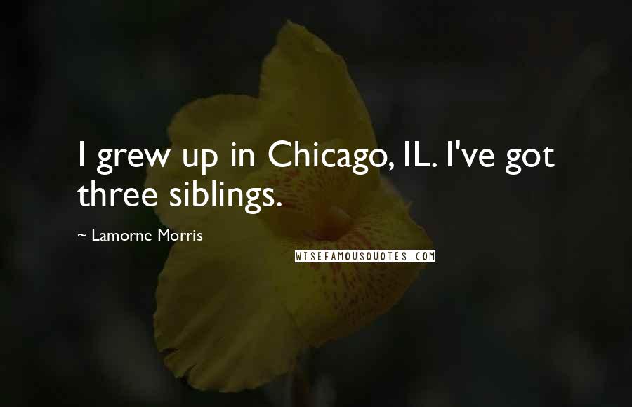 Lamorne Morris Quotes: I grew up in Chicago, IL. I've got three siblings.